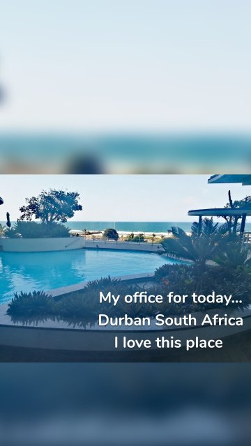 My office for today... Durban South Africa I love this place